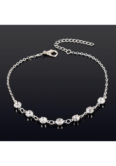 Altın Kadın Rhinestone Takılar Halhal Ayak Zinciri Bilezik Plaj Takı Hediye Altın