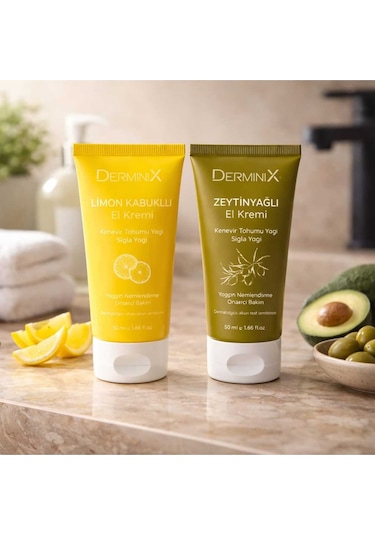 Limon & Zeytinyağı El Kremi 2'li Set 50 Ml Yoğun Nemlendirici Bakım