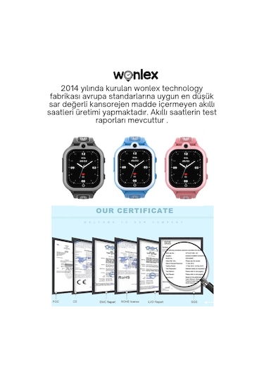 Wonlex KT29 4G Android Sim Kartlı Çocuk Takip Saati (Distribütör Garantili)