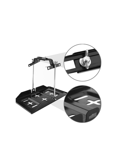 Wondernest Araba Evrensel Pil Braketi - Ayarlanabilir Pil Sabit Tutucu + Taban Tepsisi, 34,5cm Taban + 19cm Braket