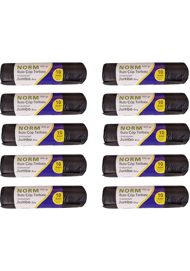 Norm Çöp Torbası - 2 Kat - 400 GR. - 80 x 110 Cm. - 10 Rulo