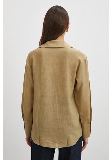 Kraşlı Gömlek Haki Haki