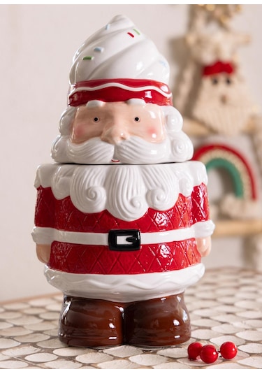 The Mia Yılbaşı Kurabiye Kavanozu 16x15x28 Cm Çok Renkli