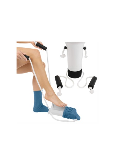 Ayarlanabilir Kablo Ile Pvc Çorap Siyah & Beyaz Diğer