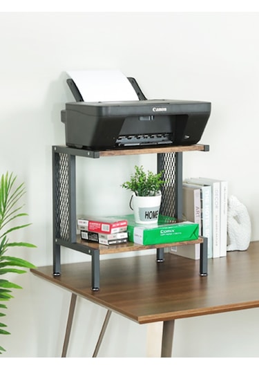 Yazıcı Sehpası - Ceviz Tekerli 45x30