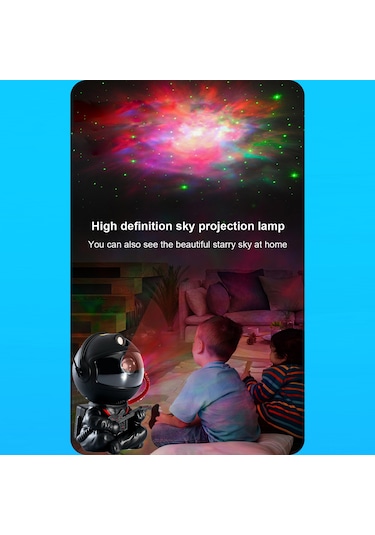 Suofeng Usb Çalışır 5w Led Astronot Işıklı Gökyüzü Projeksiyonu, Renkli Yıldız Işığı, Odalar İçin Abs Malzeme Siyah Gitar Desenli Diğer