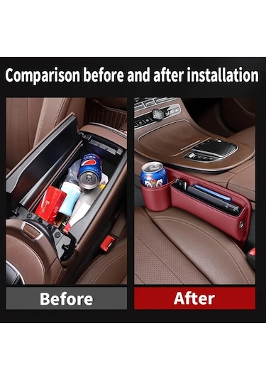 Dashanshop Evrensel Araç Koltuğu Arası Organizer 2 Adet Siyah Çok Fonksiyonlu Saklama