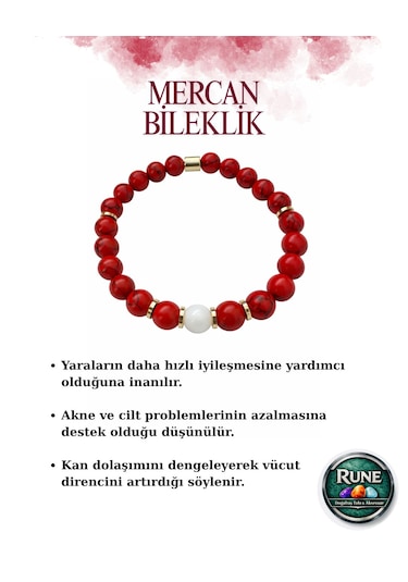 Mercan Doğaltaş Bileklik Diğer