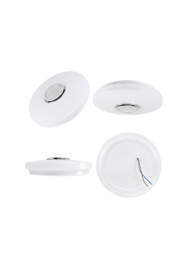 Led Plafonyer Bt Hoparlörlü Led Müzik Tavan Lambası App Kontrolü Çok Renkli