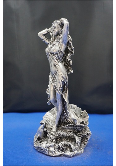 Afrodit Heykel Biblo - 27 Cm Ev Ofis Dekoratif Hediyelik Aksesuar Dekor Gümüş