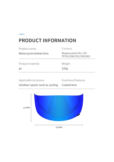 Samdoo Ls2 Ff352/384/351/369/802 Motor Kaskı İçin Uv Koruma, Anti Fog Ve Çizilmeye Dayanıklı Renkli Vizör