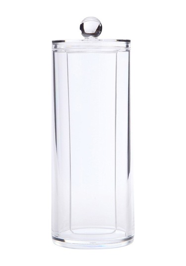 Youtek Şeffaf Akrilik Makup Pamuğu Saklama Kutusu - Banyo Ve Vanity Organizasyonu Şeffaf