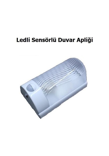 Ledli Sensörlü Duvar Apliği Siyah