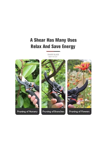 Youmex Sk5 Çelik Bahçe Budama Makası - 50mm Kalın Dal Kesici, Hızlı Ve Pürüzsüz Kırpma, Çiçek Ve Fidanlık İçin