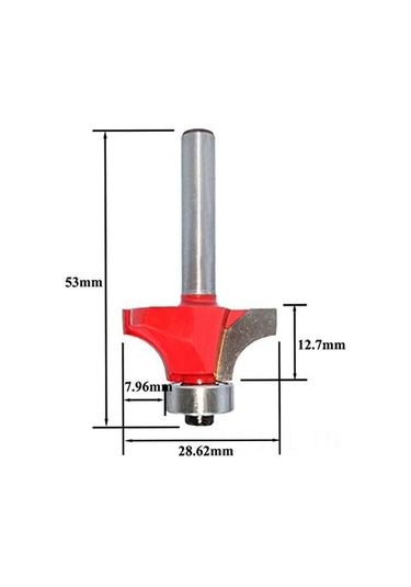 Gajeena Ahşap İşleme İçin 5 Parça 6mm Saplı Yuvarlak Köşe Freze Ucu Seti - Bearingli Taşlama, Kenar Düzenleme, Kare Açma Aletleri