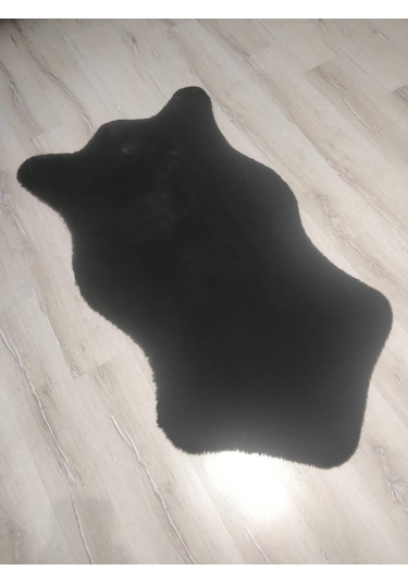 Mucize Tavşan Süet Taban Gtsiyah Post Halı 80 x 150 Cm