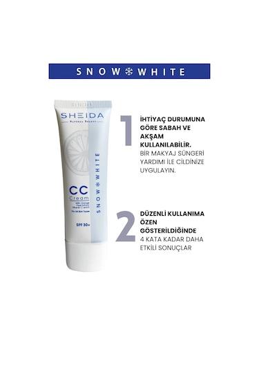 Sheida Snow White CC Krem SPF30+ 50 ML