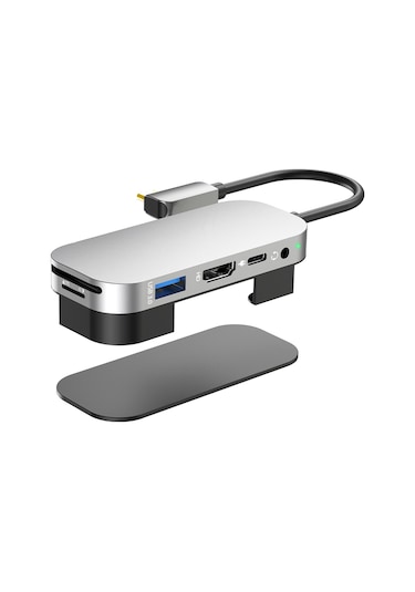 Maiyame İpad Uyumlu Pro 11/12.9 2018-2020 Usb-c Dönüştürücü Gri - Hdmı 4k, Usb-a, 3.5mm Ses, Sd/tf Kart, 100w Şarj - Çelik Alüminyum, Plug&play