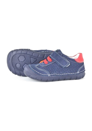 Hapshoe Hakiki Deri Lacivert Ilk Adım Erkek Bebek Ayakkabısı Lacivert