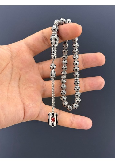 Muri Tesbih 52,5 Gr Özel Tasarım Gümüş Küre Kesim 7,25x7