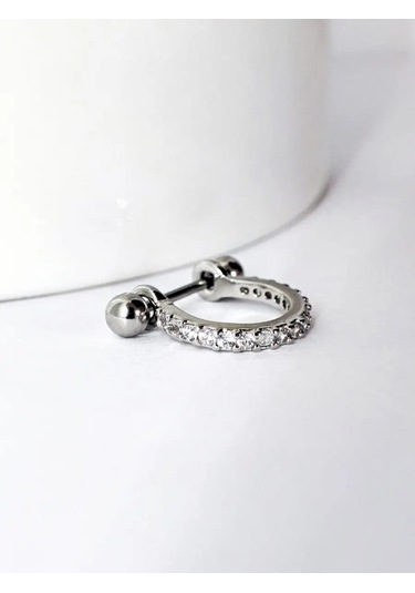 Pıercıng Bar Kulak Piercing, Halka Küpe Saplı 98119556 Gri