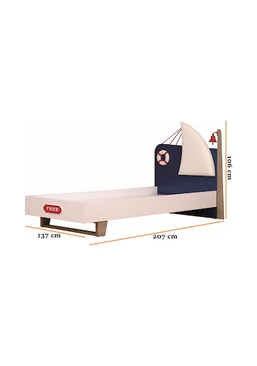 Meltem Kids Pacific Çocuk Odası Tek Kişilik Karyola 120x200 CM