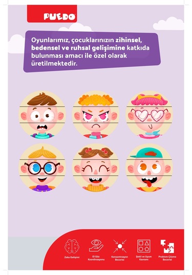 Puedo Manyetik Puzzle - Emotions Duygular