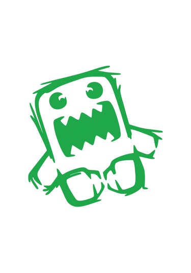 Komik Dinozor Araba Stickeri 17x17 Cm Yeşil