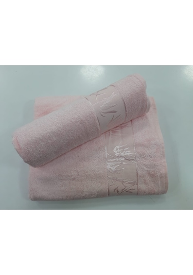 Romans Bambu 2Li Banyo Havlu Takımı Pudra