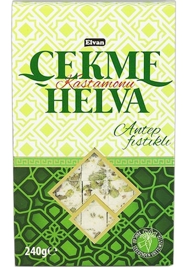 Elvan Çekme Helva Antep Fıstıklı 240 Gr. (1 Paket)