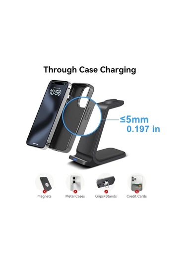 Motion003 Beyaz 1 Adet Fdgao 3u 1 Arada Kablosuz Sarj Istasyonu İphone Uyumlu 16 15 14 Pro Max İwatch Airpods 15w Hizli Sarj Usb C