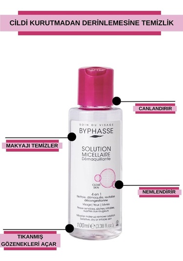 Byphasse Micellar Yüz Ve Makyaj Temizleyici Misel Su 100 ML