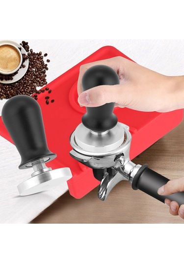 Yaozixa 304 Paslanmaz Çelik Espresso Tamper 58mm - Düz Taban, Ergonomik Aluminyum Sap, Eşit Basınç Dağılımı
