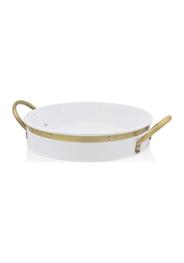The Mia Galvin Tepsi Beyaz 30 cm
