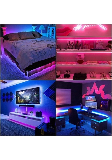 Electroon Bluetooth Kumandalı Tv Arkası Rgb Usb Şerit Led 5metre 5 METRE