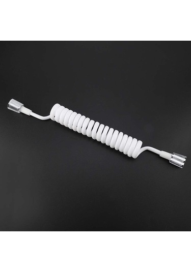 Ulzyvf Yaylı Teleskopik Patlamaya Dayanıklı Hortumu, Esnek Duş Hortumu, Beyaz Renkli Teleskopik Duş Lj Beyaz