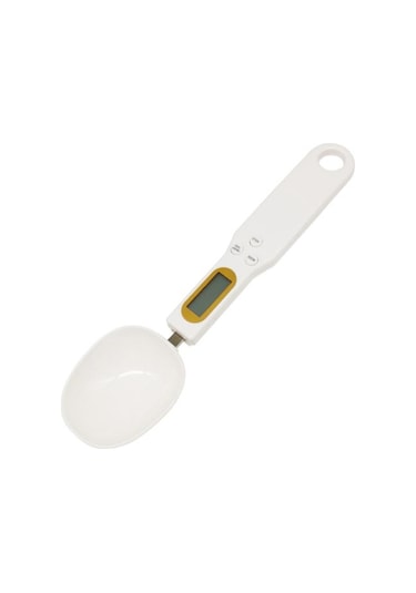 Beyaz Elektronik Terazi Yüksek Hassasiyetli Ağırlık Ölçümü Asılı Tasarım Mutfak İçin Büyük Mini Gıda Un Kaşığı