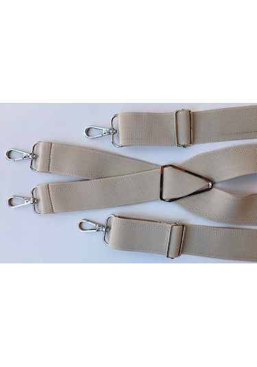 Kancalı Bej Renkli Pantolon Askısı 4 Kancalı