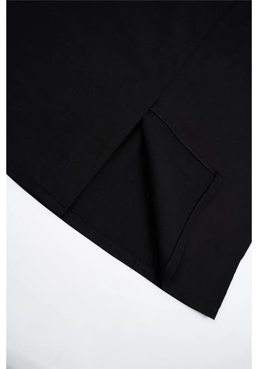 Kadın Siyah Arkası Cepli Nevra Etek Siyah