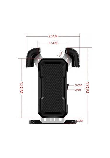 360 Derece Ayarlanabilen Gidon Bağlantılı Bisiklet Motosiklet İçin Abs 4-7.8 İnç Telefon Tutucu - 9087252368776ynt