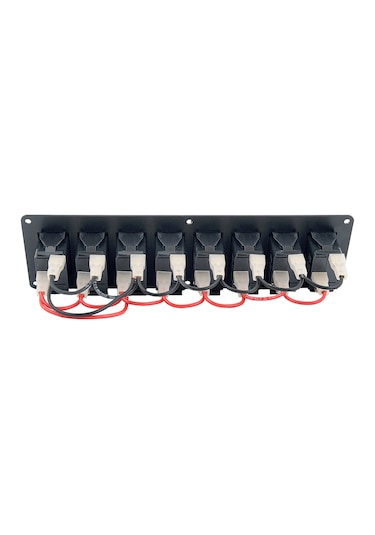 Goldsea Slim Switch Panel 8 Anahtar Sembollü Kırmızı Led 12/24V Kırmızı