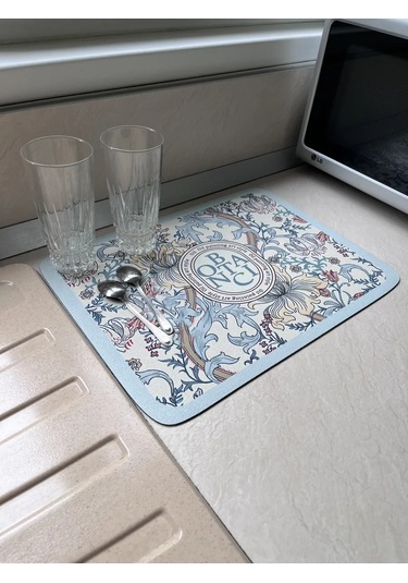 Brightnest Emici Diyatomit Bulaşık Kurutma Matı 399848814 Beyaz