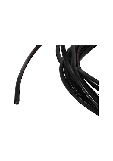 Kosona 5m Kauçuk Araba Kapı Kenarı Koruyucu Şerit - Çizik Ve Darbe Önleyici, U Şekli, Çift Taraflı Yapıştırıcı İle Kolay Kurulum Siyah