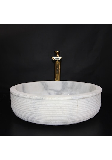 Afyon Beyaz Başlıklı Dışı Taramalı Lavabo