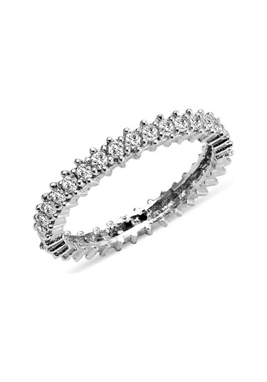 Gümüş Tek Sıra Tamtur Alyans Yüzük