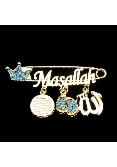 Sahiaksesuar Maşallah Yazılı Bebek Yaka Iğnesi 38