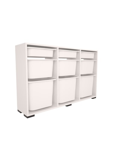 Bofi Ultra 3+3+3 Sepetli Çok Amaçlı Mutfak Kiler Dolabı Beyaz