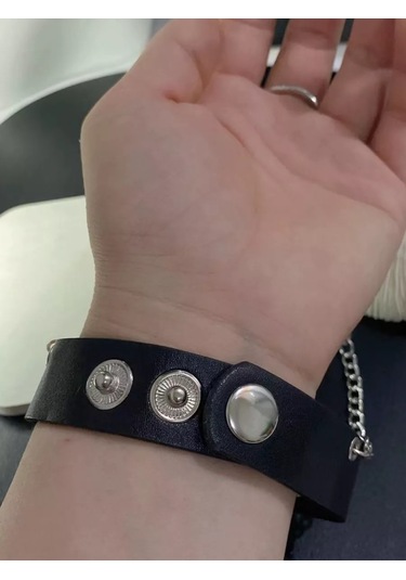 Tevdı Kainiş Ucu Ve Halka İle Kolyesiz Bileklik Gotik Tarz Hediye 198497939 Siyah