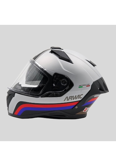 Arwıc AR939 Retroline Ece-R 22.06 Full Face Motosiklet Kaskı Gri