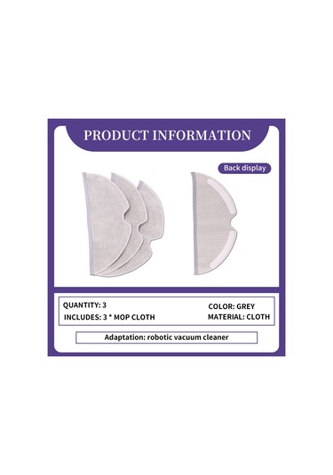 Sointeresting Mijia 1c Dreame F9 Süpürme Paspas Pedi Robot Süpürge Aksesuarları İçin 3 Adet Yedek Paspas Bezi